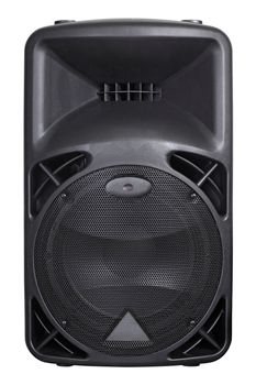 Photograph of the front of a concert loudspeaker.  Background image for music-related subjects. Clipping path included.