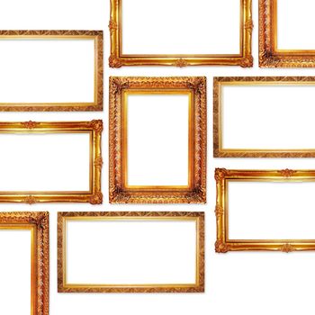 golden frames in antique style for your pictures