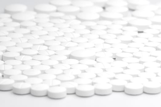 White pill, Medicine Isolated
