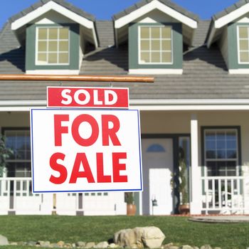 Sold Sign In Front of House