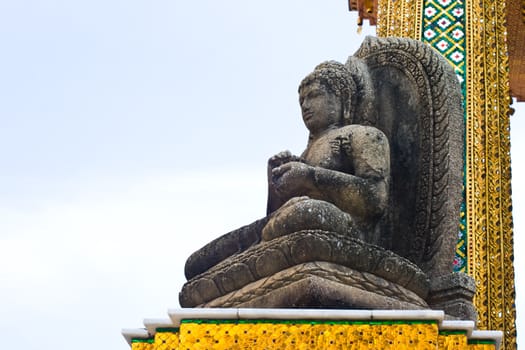 Ancient Stone Buddha statue in the temple