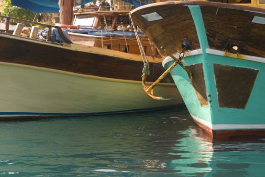 Old wooden ships and boats