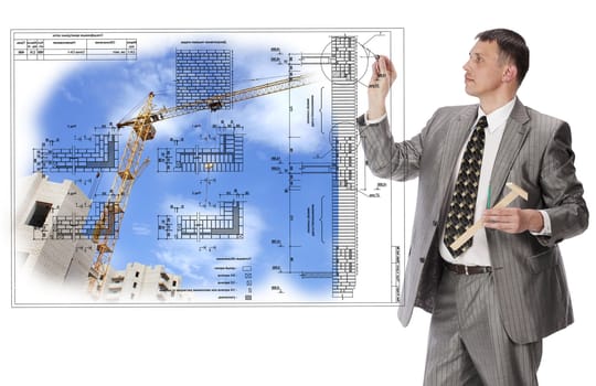 The engineer-designer develops the design documentation for building of residential buildings and industrial complexes