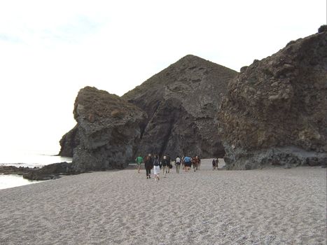 people walking on beach