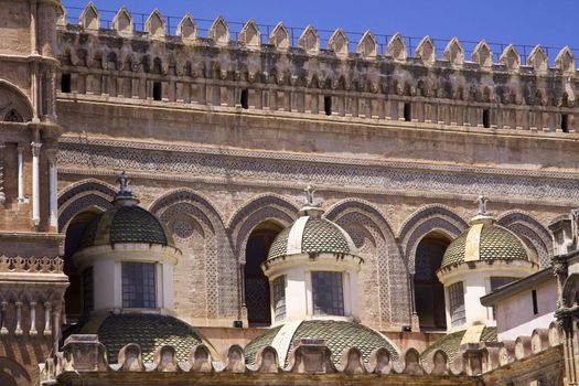 Cathedral of Palermo in Italy build in various styles from Gothic to barogue