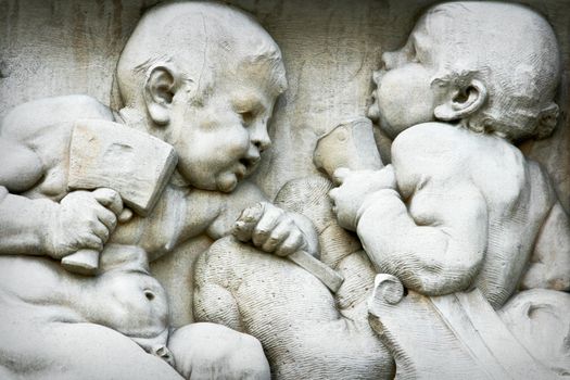 Sculptures of Children in Paris