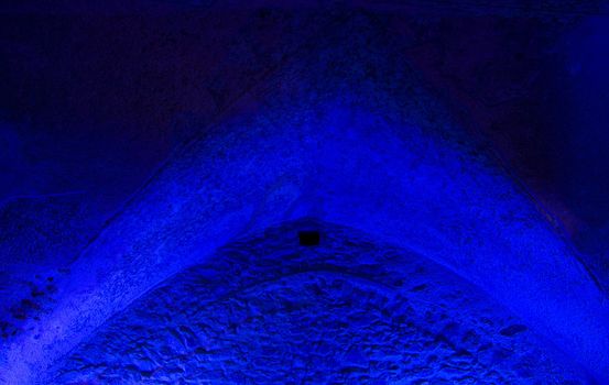 Dungeon with a blue light