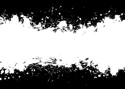 Black and white ink splat background with grunge effect