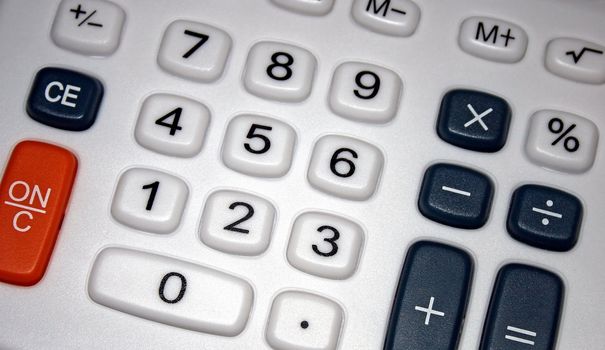 A macro of a big electronic calculator.