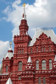 Building of Historical Museum on Red Square in Moscow, Russia