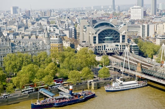 London view from height of the bird's flight 