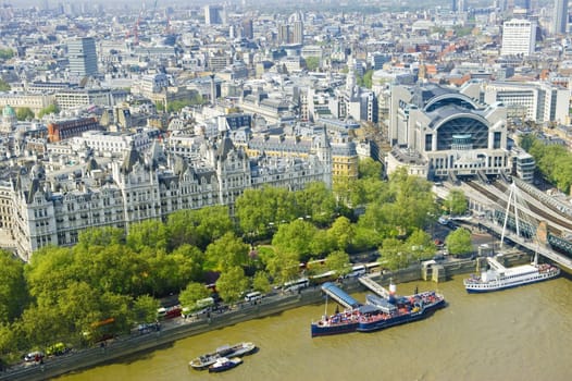 London view from height of the bird's flight 