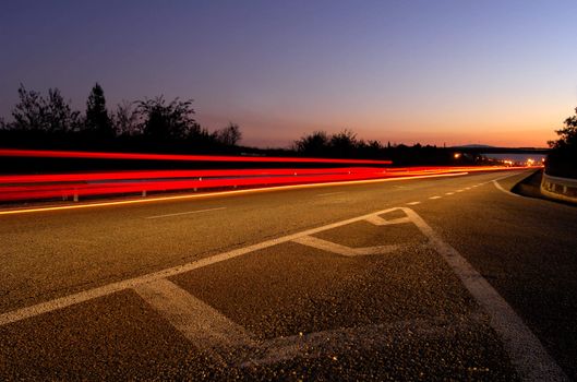 Highway at dusk