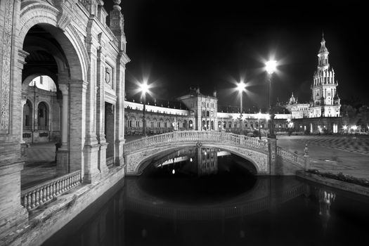 Plaza de Espana in Seville (Sevilla), Andalusia - Spain. Site of the Spanish Expo