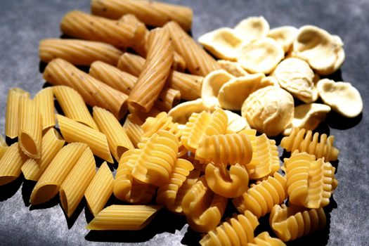 Variety fo italian pasta