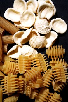 Variety of Italian pasta