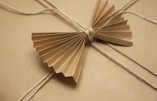 Vintage gift design with a paper bow