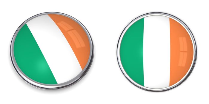 button style banner in 3D of Ireland