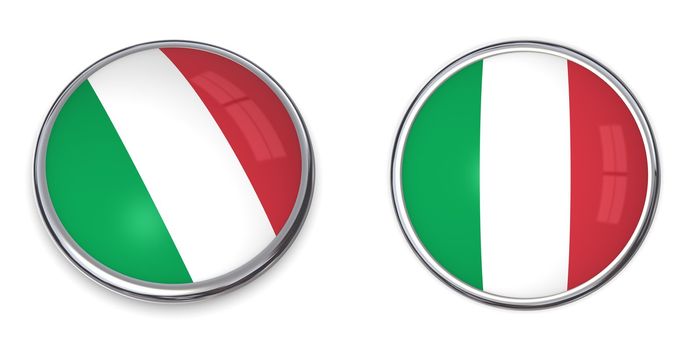 button style banner in 3D of Italy