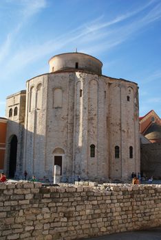 Church of St. Donat's photographed in the Croatian city of Zadar.