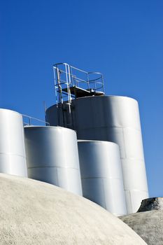 Stainless steel tanks in a vinery, Portugal