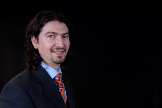 young business man portrait on white background