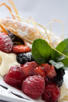  Delicious pastry dessert filled with fruit