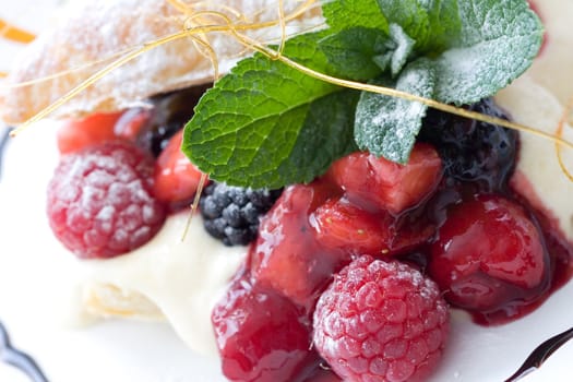  Delicious pastry dessert filled with fruit