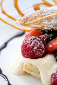  Delicious pastry dessert filled with fruit