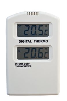 Digital thermometer taken as macro and isolated