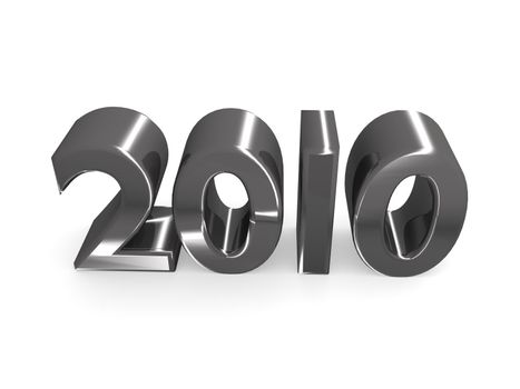 3d rendered of chrome 2010 for the new year