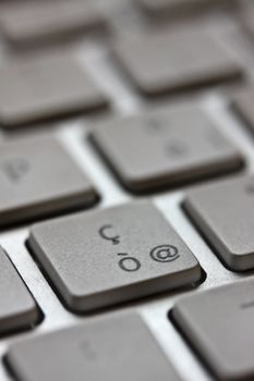 Computer keyboard closeup, internet