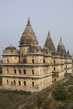 Royal tombs (Chhattris) of former rulers of Orchha. Madhya Pradesh, India.