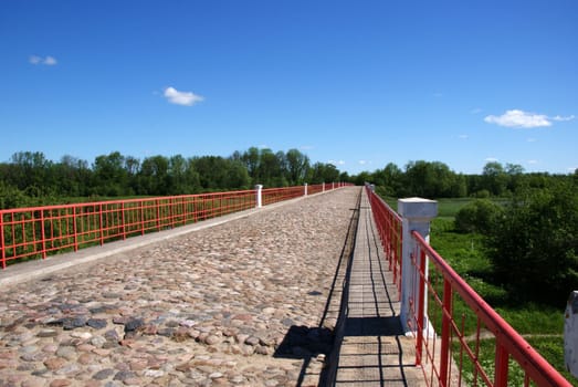 The old bridge in the east of Estonia is constructed in 1904