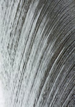 close up of a waterfall slow shutter giving a glass like look