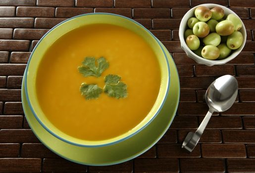 Delicious mediterranean pumpkin soup