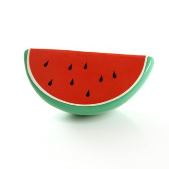 Plastic game, fake watermelon. Children food education toy