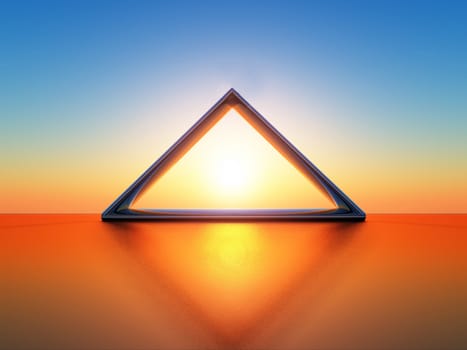 a 3d illustration of a triangle