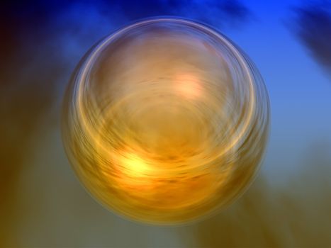a 3d illustration of a bubble