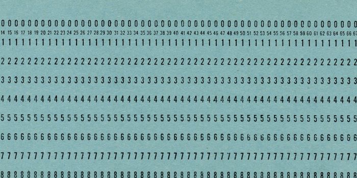 Vintage punched card for computer data storage