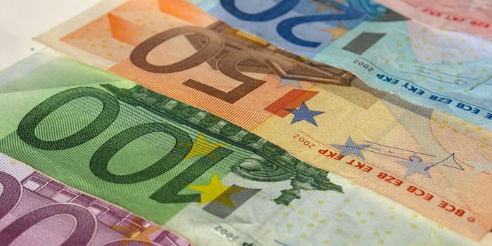 Euro banknote (currency of the European Union)