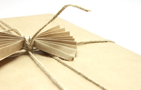 Vintage gift design with a paper bow