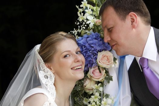 Beautiful the bride and the groom 