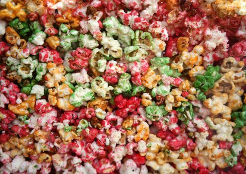 multi color children sweet pop corn macro texture