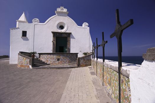 ITALY, Campania, Ischia island, Forio, old church