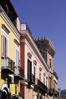 ITALY, Campania, Ischia island, Forio, old builgings