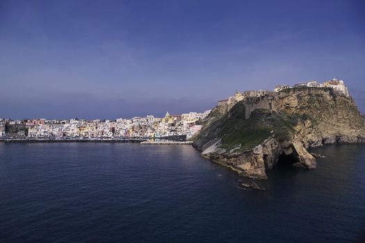 ITALY, Campania, Procica island, aerial view