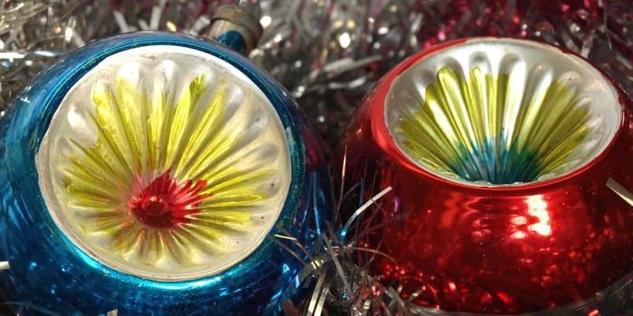 Tinsel and baubles for Christmas tree decoration