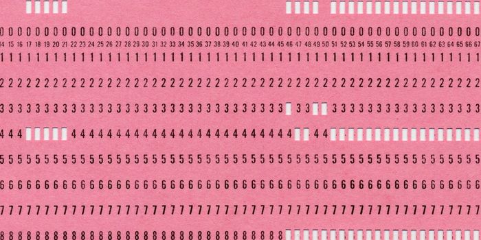 Vintage punched card for computer data storage