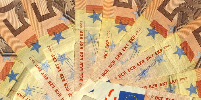 Euro banknote (currency of the European Union)